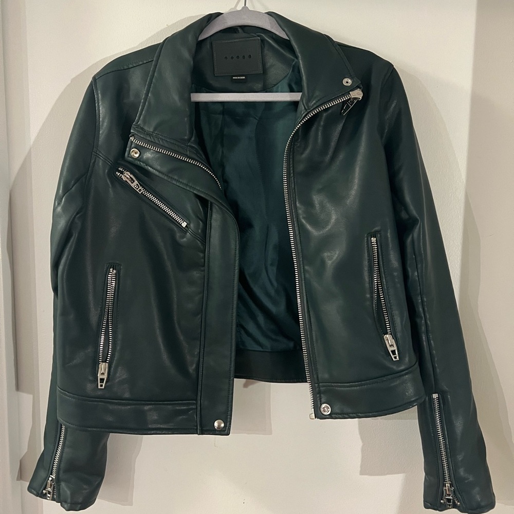 Green Blank NYC Leather Jacket XL